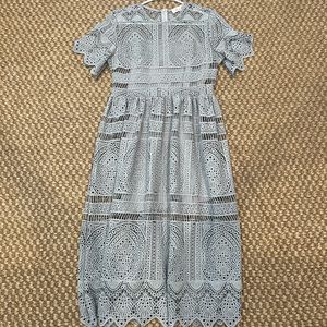 Chi wish baby blue lace detail Dress